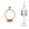 Sagebrook Home Round Ring Taper Candle Holder - Contemporary Circular Abstract Metal Candle Display for Home - 3 of 4