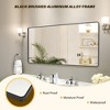 Whizmax Black Metal Framed Bathroom Mirror for Over Sink,  Vanity Rounded Rectangle Wall Mirror Wall Mounted Home Decor - 4 of 4