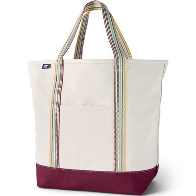 Lands' End Open Top Canvas Tote Bag