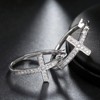 Cross Hoop Earrings for Women Cubic Zirconia Ginger Lyne Collection - 2 of 4