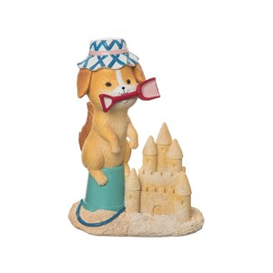 Beachcombers Dog W/Sand Castle Figurine - 1 of 2