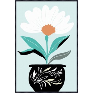 Amanti Art A Big Flower in A Black Vase by Casa Cartissi Framed Canvas Wall Art - 1 of 4