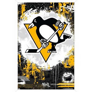 Trends International NHL Pittsburgh Penguins - Maximalist Logo 23 Framed Wall Poster Prints - 1 of 4