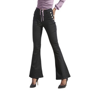 Women's Button Detail Flare Jeans - LASCANA - 1 of 4