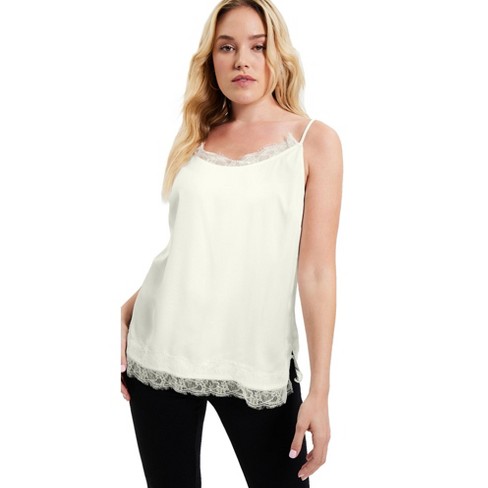 100% Cotton Camisole With Lace 2 Pack (S-5xl) By Naturana 802530