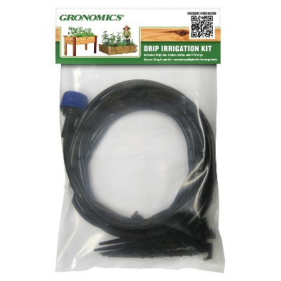 Garden Bed Irrigation Kits - Black - Gronomics