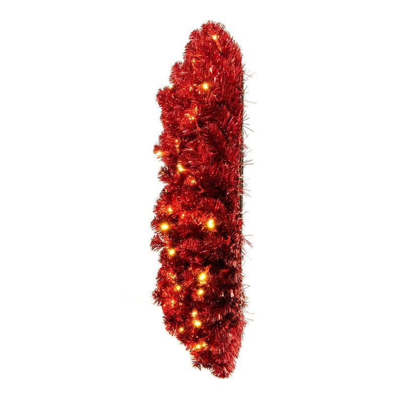 Vickerman Deluxe Red Tinsel Wreaths, 4 of 7