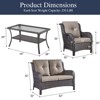 Buenhomino 4 Pieces Patio Furniture Set, Outdoor Swivel Glide Chairs with Loveseat and Coffee Table, All-Weather Patio Conversation Set - 3 of 4