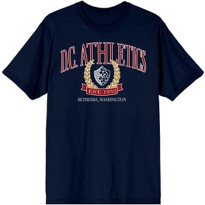 Vintage Sport DC Athletic Men's Navy T-Shirt - 1 of 3