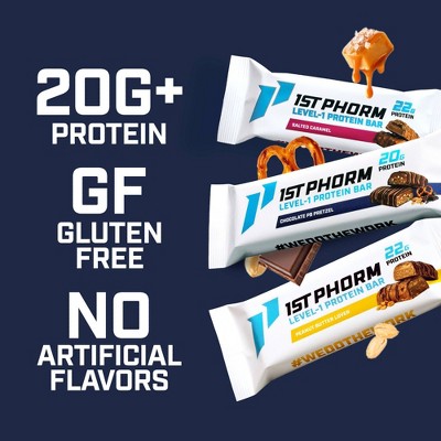 1st Phorm Chocolate PB Pretzel Protein Bars - 20g Protein - 8.6oz/4ct