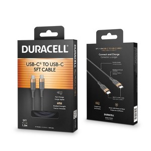 Duracell Premium 5 foot USB-C to USB-C Cable From The Most Trusted Brand In Power! - 1 of 4