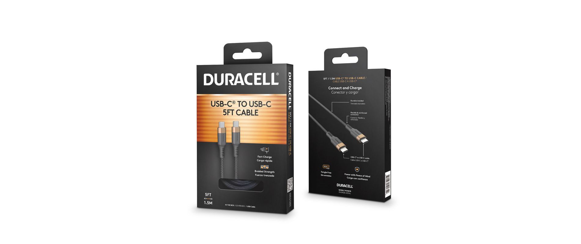 Duracell Premium 5 foot USB-C to USB-C Cable From The Most Trusted Brand In Power!