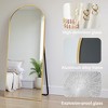 VYNXARIA 57"x20"/64"x25" Arched/Right Angle Full Length Mirror - Gold/Black Aluminum Frame, Freestanding. - 4 of 4
