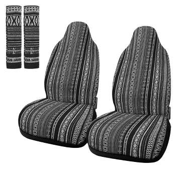Unique Bargains Universal Saddle Blanket Bucket Seat Cover with Seat-Belt Pad for Car SUV Truck 2 Pcs