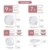 vancasso 24 Piece Dinnerware Sets for 6 Porcelain Dinnerware Sets with Pink Floral including Bowl/Dinner Plate/Soup Plates/Dessert Plate serving 6 - 2 of 4