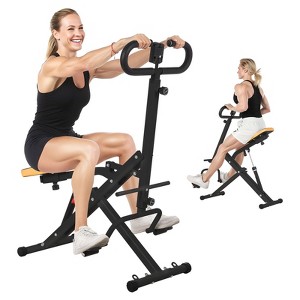 Squat Ride Rowing Machine for Home, Squat Assist Trainer with Adjustable 12-Level Resistance, Full Body Workout, Glutes Legs Workout - 1 of 4