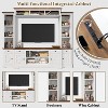AMERLIFE Farmhouse Entertainment Center Wall Unit with Bookshelves - 3 of 4