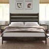 AMERLIFE Mid Century Platform Beds with Reclining Slatted Headboard - 3 of 4