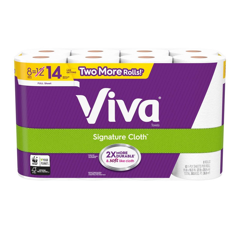 UPC 036000114171 product image for Viva Signature Cloth Full Sheet Paper Towels - 8 Giant Rolls | upcitemdb.com