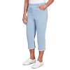 Alfred Dunner Womens Denim Fringe Capri Pant - 3 of 4