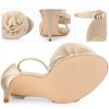 BLISSFUL STEP Women's Ankle Strap Open Toe Flower Heeled Sandals - 3 of 3