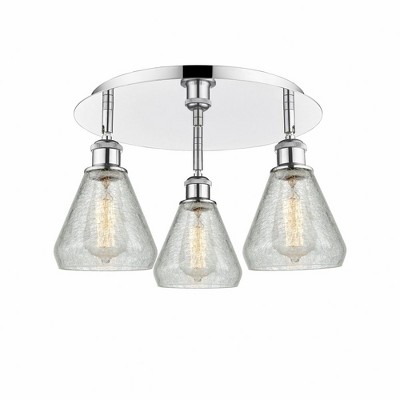 Conesus - 3 Light Flush Mount In Industrial Style-9.25 Inches Tall and 17.75 Inches Wide