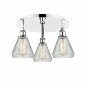 Conesus - 3 Light Flush Mount In Industrial Style-9.25 Inches Tall and 17.75 Inches Wide - 1 of 1