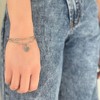 Adornia Tarnish Resistant Silver Plated Heart Paper Clip Chain Bracelet Set - 2 of 3