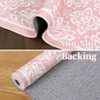 Modern Washable Area Rug for Living Room, Floral Area Rug with Non Slip Backing, Foldable Indoor Low Pile Carpet for Home - 4 of 4