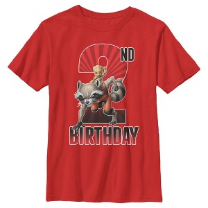 Boy's Marvel Rocket and Baby Groot 2nd Birthday T-Shirt - 1 of 4