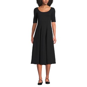 green emerald velvet dress CLOCOR Women's Midi Dress 3/4 Sleeves A-Line Fit and Flare Casual Dress  Cocktail Wedding Guest Party Dress with Pockets Black Red M at Amazon  Women's Clothing store main image 0