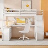 Whisen Full Size Loft Bed with 7 Drawers, 2 Shelves and Desk, Solid Construction - 2 of 4
