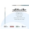 Mimik Professional Watercolor Brushes - Rigger Set of 3 - Synthetic Squirrel Hair - Natural Bristle Artist Brushes for Watercolors, Gouache & Acrylics - 2 of 4