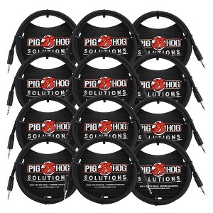 Pig Hog Solutions 3.5mm TRS to 3.5mm TRS Adapter Cable, 9ft - 12 Units - 1 of 2