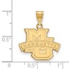 Black Bow Jewelry 10k Yellow Gold Marquette Golden Eagles NCAA Medium Pendant - 2 of 3