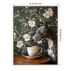 Amanti Art The Coffee Loving Whippet by Mowzu  Framed Canvas Wall Art - 3 of 4
