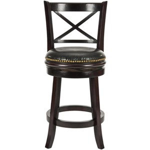 Butler Counter Stool - FOX7003 - Cappuccino/Black - Safavieh Couture - 1 of 4