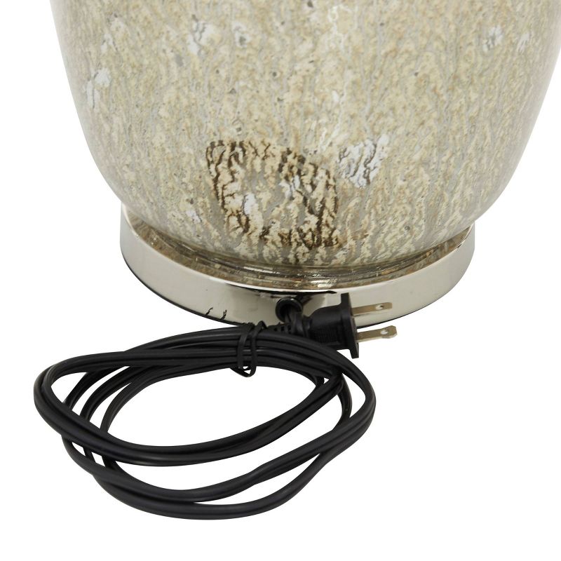 Glam Glass Table Lamp with Faux Mercury Glass Finish Silver - Olivia &#38; May, 4 of 24