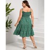 LXT-Women's Plus Size  Square Neck Ruffle A Line Beach Sundress - 2 of 3