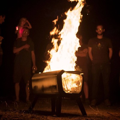 Portable Smokeless Wood and Charcoal Fire Pit with Grill