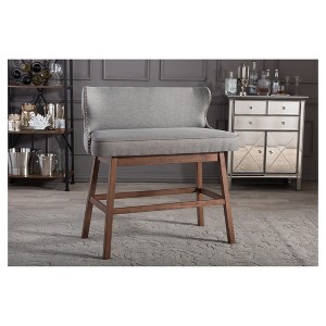Gradisca Modern And Contemporary Fabric Button Tufted Upholstered Bar Bench Banquette - Baxton Studio - 1 of 4