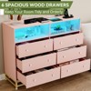 Dresser for Bedroom, Wood Dresser with Charging Station and LED Lights - 4 of 4
