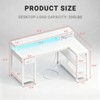 TUYOHW 47"/53" Reversible L-Shaped Computer Desk with LED,Home Office Desks with Power Outlets & Open Shleves for Studying Room,Gaming Room - 3 of 4