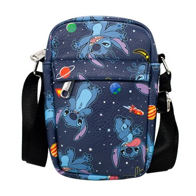Disney Bag, Crossbody, Lilo and Stitch, Stitch Space Poses, Blue, Vegan Leather