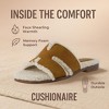 CUSHIONAIRE Women's Voyage Fur Faux Shearling lined slide sandal +Memory Foam, Wide Widths Available - 3 of 4
