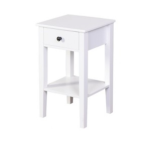 Dexmalle White Floor-standing Storage Table with a Drawer - 1 of 4