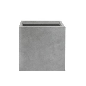 Rosemead Home & Garden, Inc. Kante  Square Concrete Indoor Planter Pots White 11.8" x 11.8" x 11.8" - 1 of 4