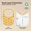 KeaBabies 8pk Organic Baby Bibs for Boy, Baby Drool Bib for Baby Boys and Girls, Newborn Teething Bibs - 3 of 4