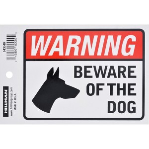 Hillman English White Beware Decal 4 in. H X 6 in. W - Case of 6 - 1 of 1