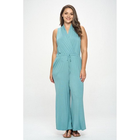 Turquoise jumpsuit plus store size